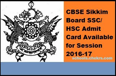 Sikkim Board 12th Admit Card 2021