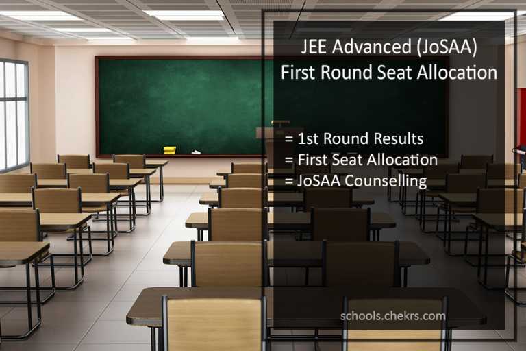 JoSAA 1st Round Seat Allotment 2025 JEE Advanced First Counselling Result