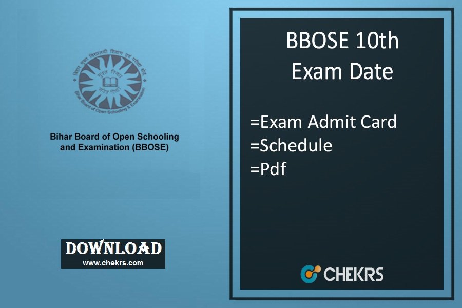 BBOSE 10th Exam Date 2024 - Bihar Open School Admit Card Download