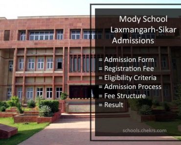 Mody School Laxmangarh Admissions 2025