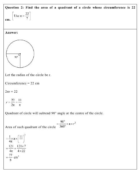 Ncert Solutions Class 10 Maths Chapter 12 Areas Related To Circles Pdf Available