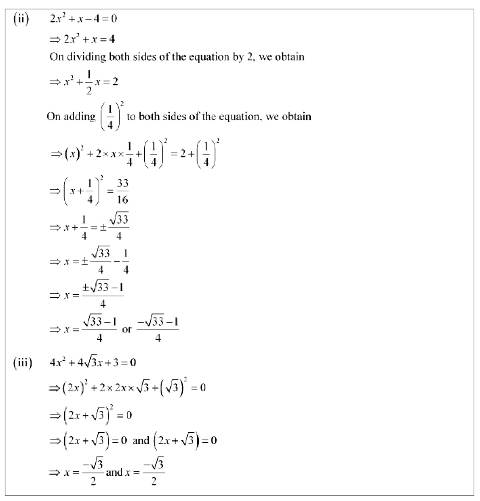 NCERT Solutions Class 10 Maths Chapter 4 - Quadratic Equations | Pdf ...