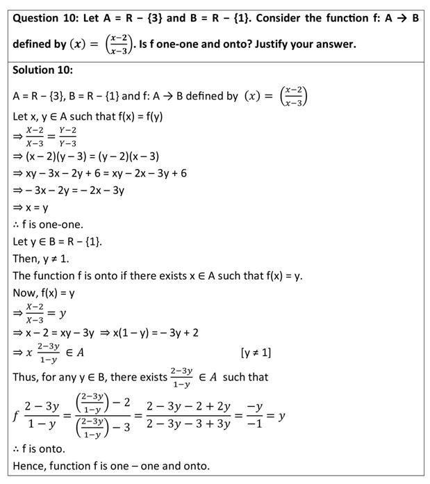 class 12 relations and functions solutions