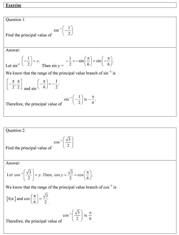 class 12 exercise 2.1 solutions