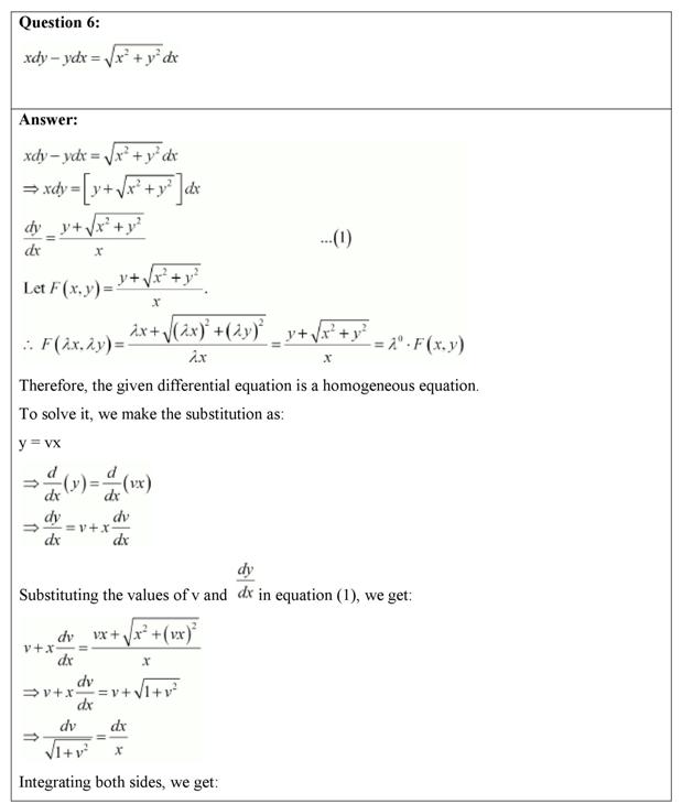 NCERT Solutions Class 12 Maths Chapter 9 (Ex 9.5) Differential Equations