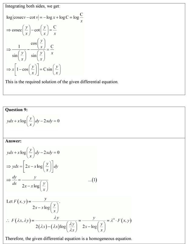 NCERT Solutions Class 12 Maths Chapter 9 (Ex 9.5) Differential Equations