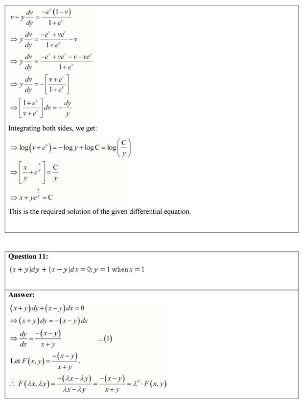 NCERT Solutions Class 12 Maths Chapter 9 (Ex 9.5) Differential Equations