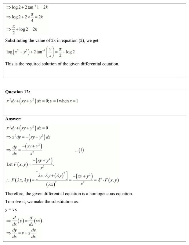 NCERT Solutions Class 12 Maths Chapter 9 (Ex 9.5) Differential Equations