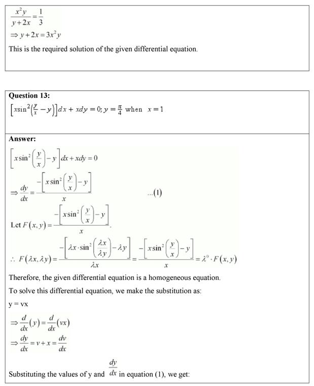 NCERT Solutions Class 12 Maths Chapter 9 (Ex 9.5) Differential Equations