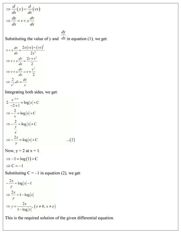 NCERT Solutions Class 12 Maths Chapter 9 (Ex 9.5) Differential Equations