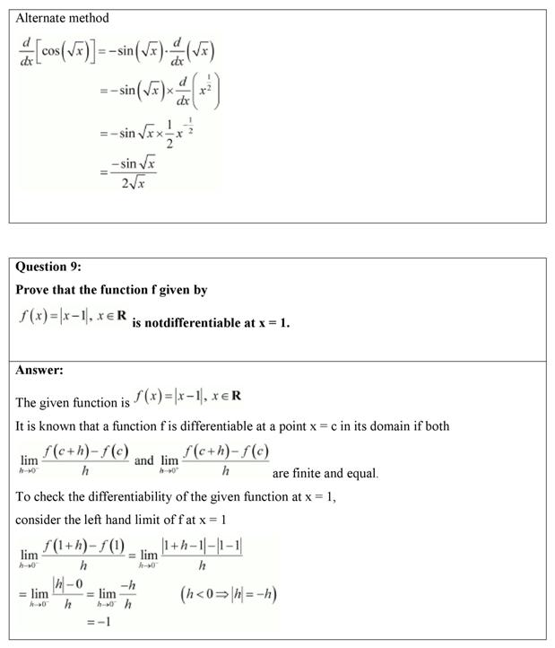 Free NCERT Solutions Class 12 Maths Chapter 5 - Continuity and ...