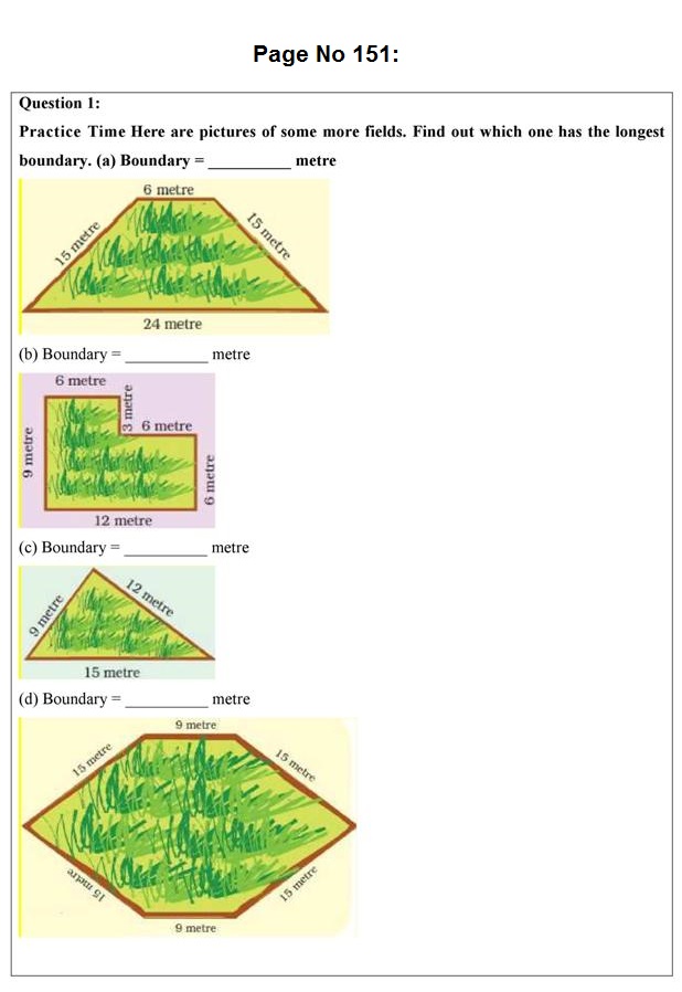 Free Download NCERT Solutions for Class 4 Maths Chapter 13 Fields and