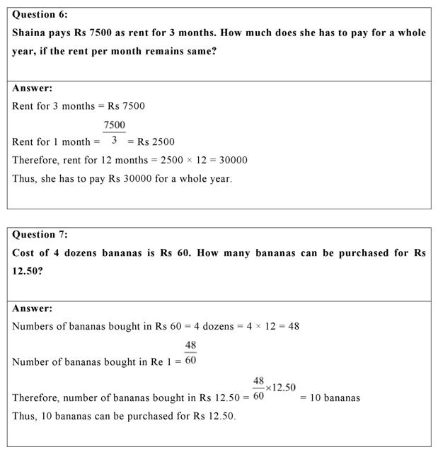 NCERT Solutions Class 6 Maths Chapter Chapter 12 - Ratio and Proportion