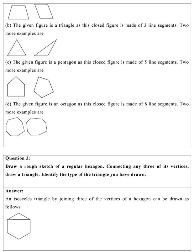 Class 6 Maths Worksheet On Understanding Elementary Shapes