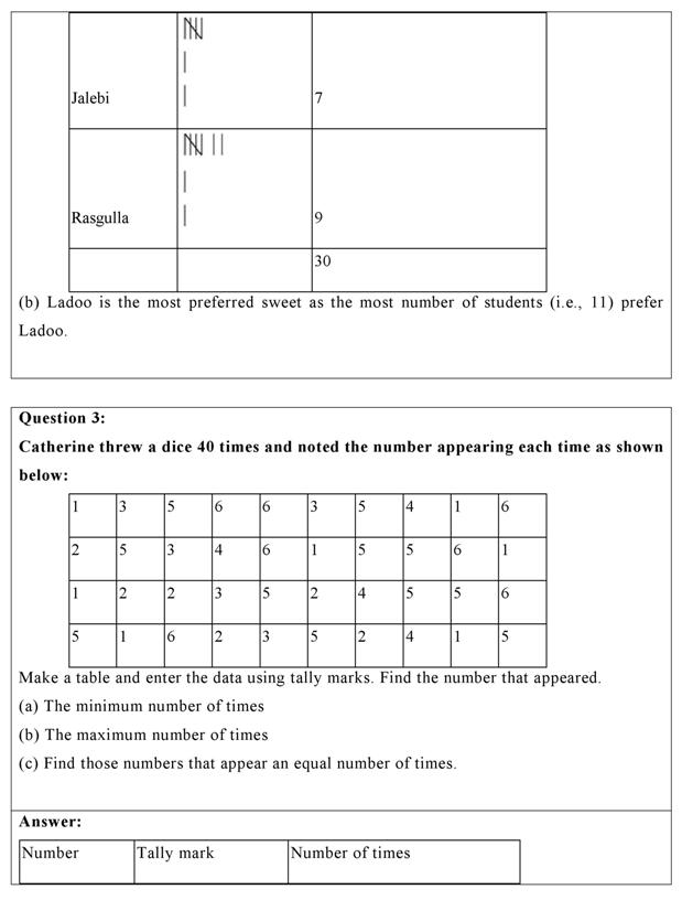 NCERT Solutions Class 6 Maths Chapter 9 - Data Handling Ex 9.1 (Pdf ...