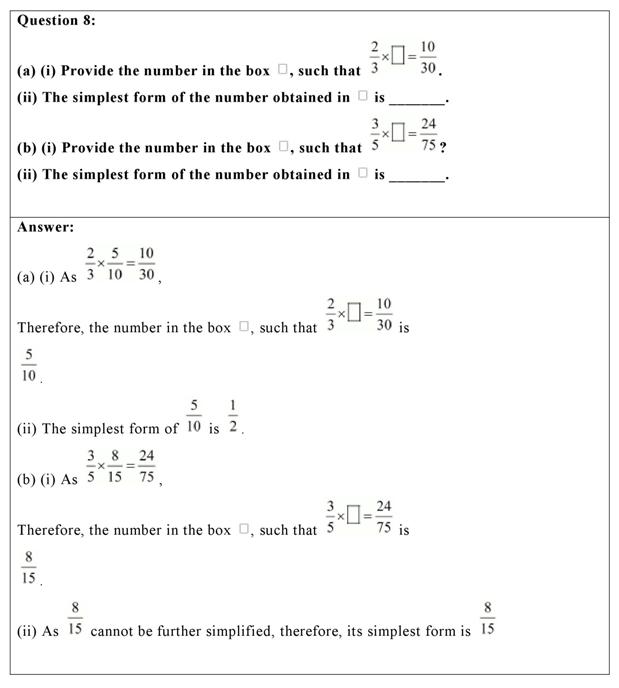 NCERT Solutions for Class 7 Maths Chapter 2 - Exercise 2.3 (Fractions ...