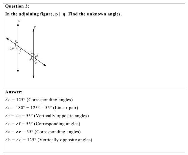 NCERT Solutions for Class 7 Maths Chapter 5 - Exercise 5.2 (Lines and ...