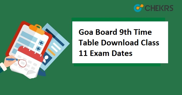 goa board exam time table 2024 class 9