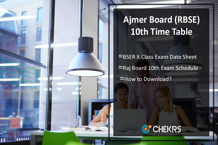 RBSE 10th Time Table 2019 BSER Ajmer Board Exam Date, Schedule